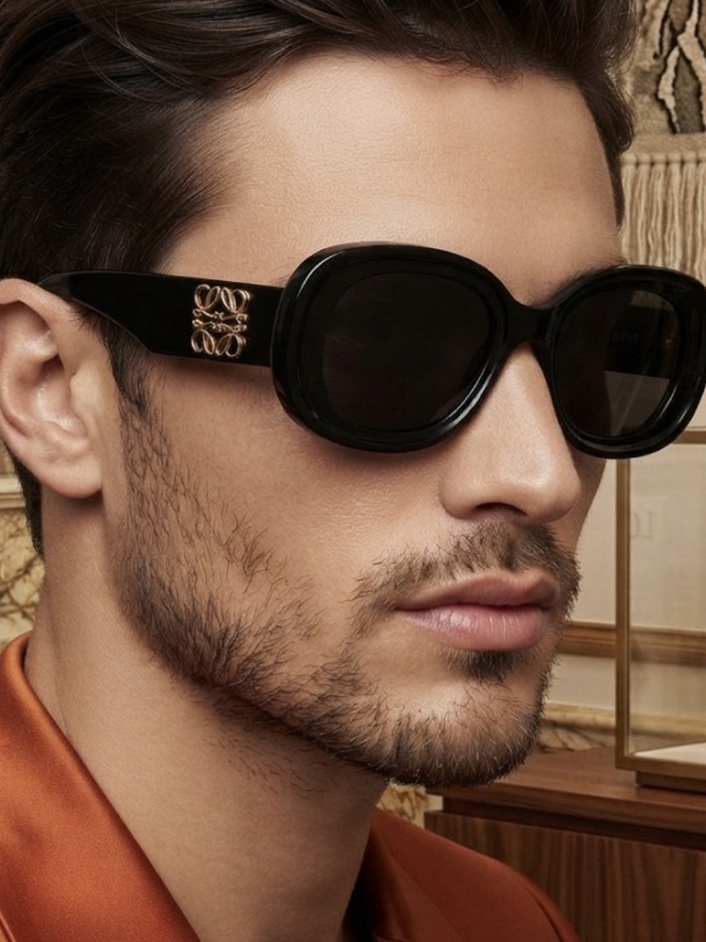 LOEWE Unisex Sunglasses Logo Temples